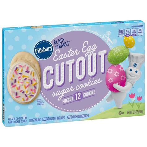 Similar to the pillsbury sugar cookies, and they can be colored and rolled in different designs. Pillsbury Ready To Bake Cutout Sugar Cookies Easter Egg ...