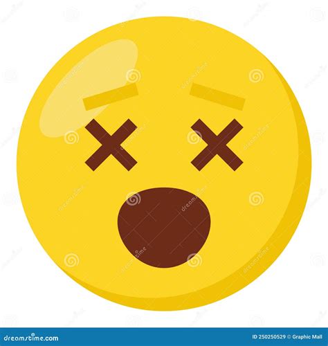 Crossed Eyes Face Expression Character Emoji Flat Icon Stock Vector