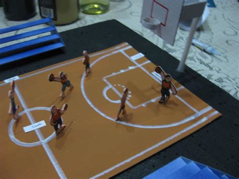 Como Hacer Una Cancha De Basquetbol En Maqueta Con Material Reciclado