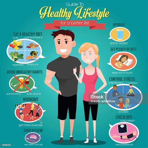 Guide To Healthy Lifestyle Infographics Stock Vector Art And More Images