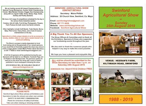 2019 Swinford Show Launch Night Swinford Agricultural Show