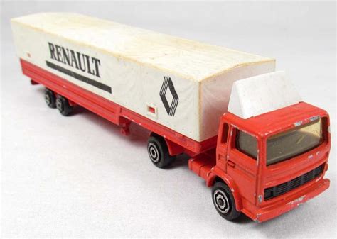 Majorette Renault Metal And Plastic Toy Truck And Trailer