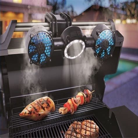 020744 Sharper Image 12 Led Bbq Grill Light And Fan