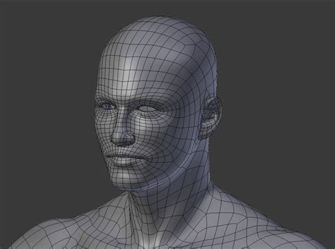 Realistic Human Mesh 3d Print Details