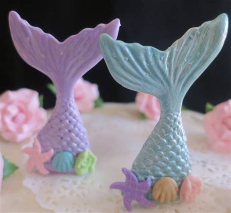 Mermaid Cake Toppers Baby Shower Mermaid Tail Cake Decorations In Pin