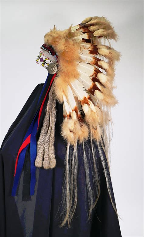 Vintage Native American Beaded Feather Headdress