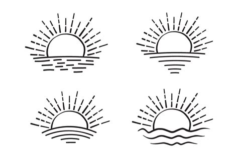 Rising Sunset Sunrise Sun Icon Vector Graphic By Nurearth · Creative