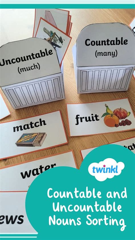 Countable And Uncountable Nouns Sorting Activity Artofit