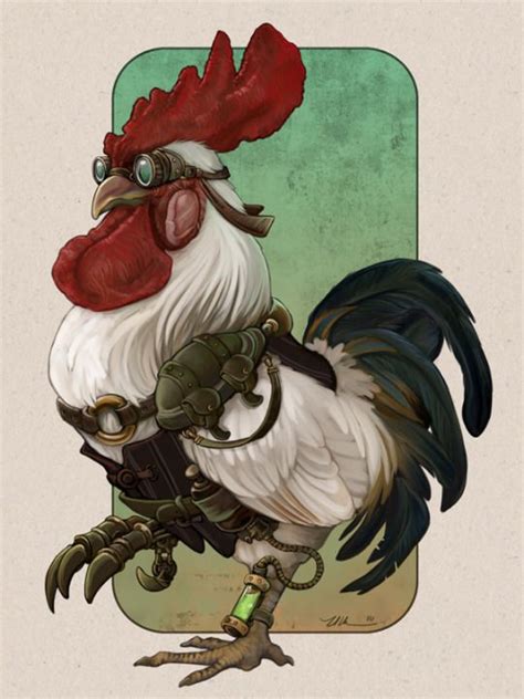 Pin By Silentsyrus Picture Gallery On Steampunk Rooster Illustration