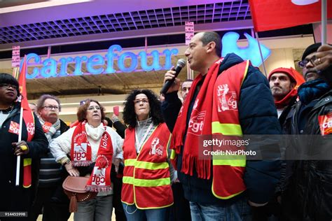 Employees Of The Carrefour France Group Assisted By A Belgian News