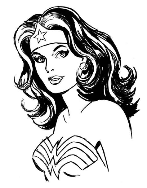 Wonder Woman Coloring Book Page Coloring Pages