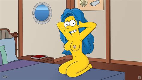 Rule 34 Accurate Art Style Bed Blue Hair Breasts Female Female Only Hair Down Huge Eyes Human