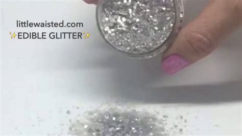 Metallic Silver Edible Glitter Sugar Sprinkles Bakery Bling Youtube
