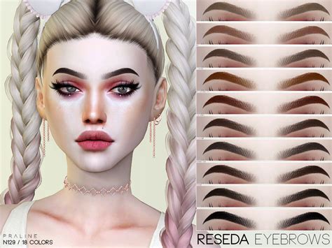 The Best Eyebrows By Pralinesims The Sims 4 Skin Sims Sims 4 Cloud