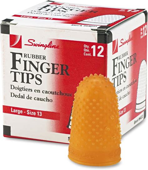 Swingline 54033 Rubber Finger Tips Large 34 Inch Diameter 12bx
