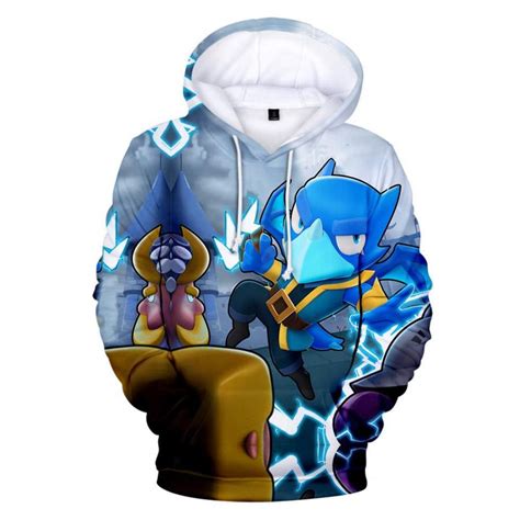 Последние твиты от brawl stars(@brawlst44183276). Brawl Stars Fashion Print Fleece Catching Hoodie Long ...