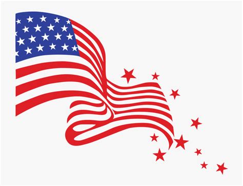 Patriotic Clipart Patriotic Star - Transparent Background American Flag 