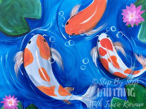 Koi Fish Painting Step By Step Tutorial With Pictures