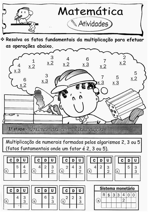 Atividade Multiplicação 2 Ano Fundamental