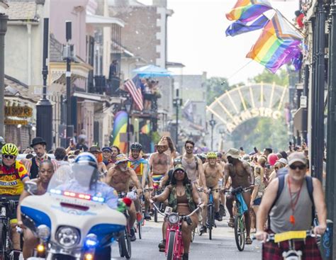 Annual World Naked Bike Ride Rolls Through New Orleans Photos