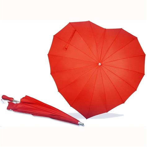 Forever Love Parasol Red Heart Shaped Umbrellabs43aodis Express Inc