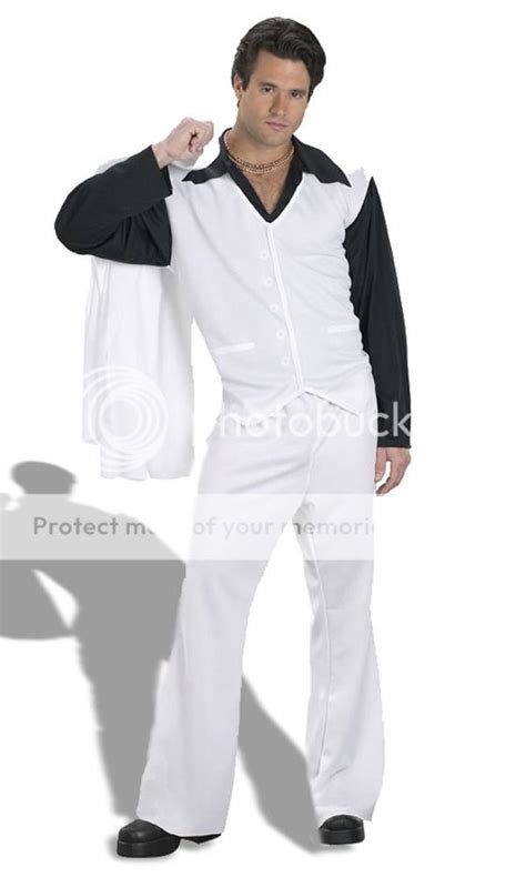 Saturday Night Fever 70s Disco Adult Mens Halloween Costume White