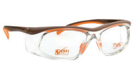 airgas t5318447 titmus sw06 safety glasses with brown and orange frames and clear lens