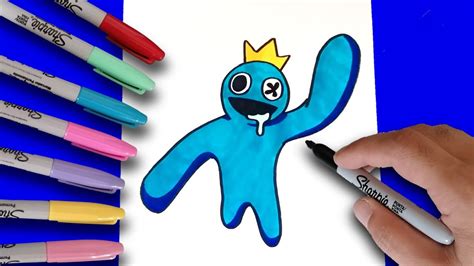Como Dibujar A Rainbow Friends Blue Como Desenhar O Blue De Roblox