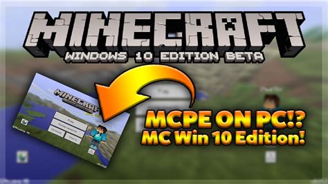 Minecraft Windows 10 Edition Beta Joining With Mcpe Youtube
