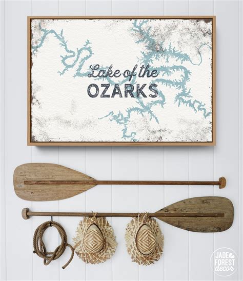 Lake Of The Ozarks Sign Personalized Framed Canvas Print For