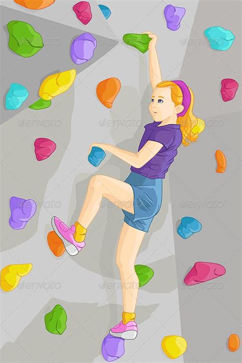 Indoor Rock Climber Dengan Gambar Ilustrasi Inspirasi Karakter