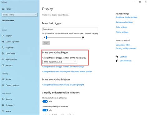 How To Change Text Size In Windows 10 Next Century