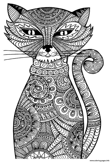 Cat Coloring Pages For Adults Best Coloring Pages For Kids Adult Cat