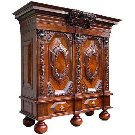 Authentic Baroque Style Cabinet From Hamburg About 1700