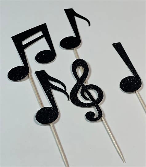 Music Cupcake Toppers Musical Cupcake Toppers Music Notes Etsy