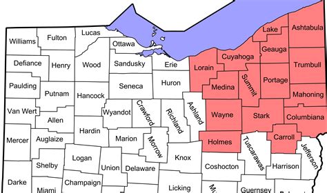 Map Of Counties In Ohio United States Map