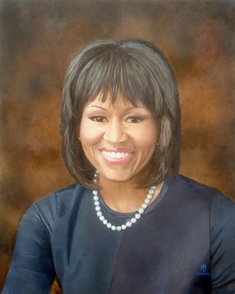 Ma Ly Painter And Art Instructor Portrait Of First Lady Michelle Obama