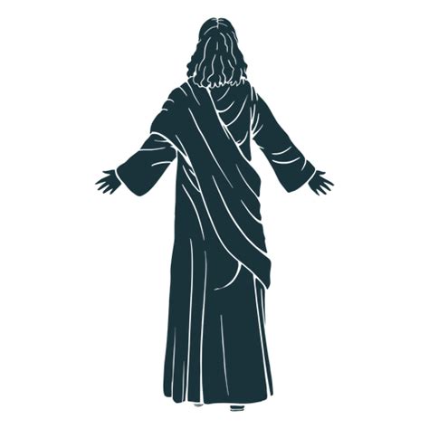 Back View Jesus Silhouette Transparent Png And Svg Vector File