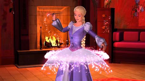 Barbie As Rapunzel Creating Dresses With The Magical Paintbrush