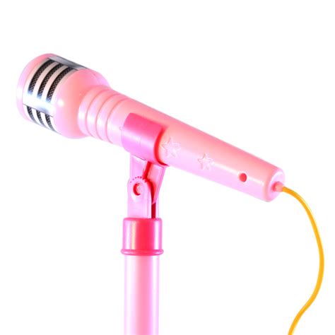 Super Star Kids MP3 Supported Toy Karaoke Stand and Microphone - Pink