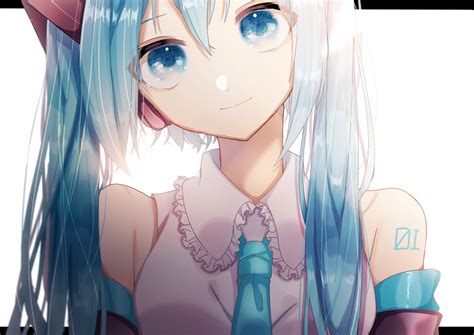 Aqua Eyes Aqua Hair Close Hatsune Miku Headphones Long Hair Mame Kuri