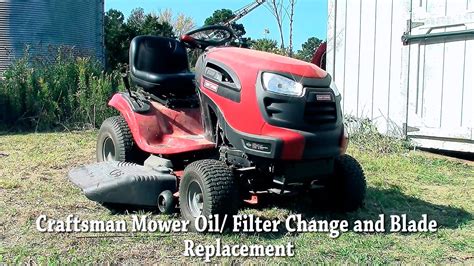Riding Mower Oilfilter Change And Blade Replacement Riding Mower