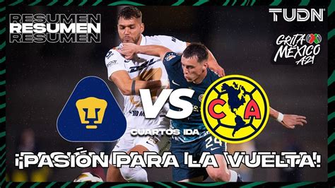 Resumen y goles Pumas Vs América Grita México AP2021 YouTube