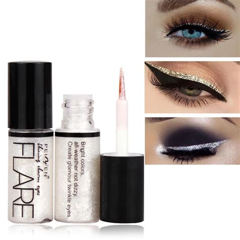 1pcs Pro Makeup Liquid Eyeliner Makeup Quick Dry Silver Glitter Pigment