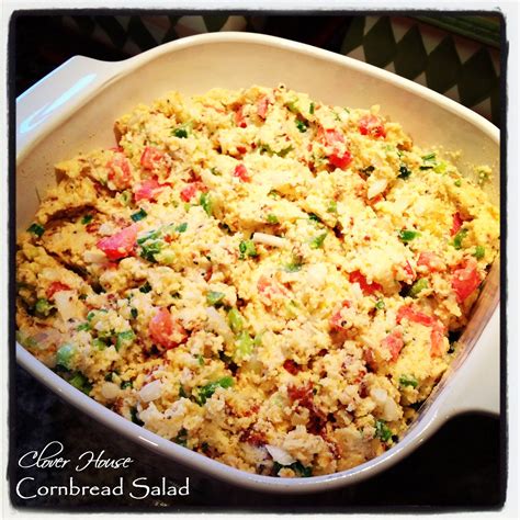 In another bowl, beat egg yolk; Clover House: Cornbread Salad