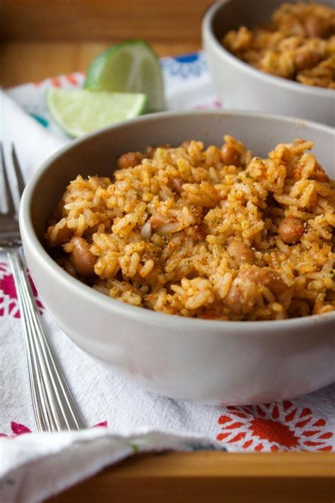 Because i learned it from my husband's grandmother, who grew up in puerto the fritters do not save well as leftovers, but the rice and beans are still yummy as leftovers the next day. Puerto Rican Rice + Beans - Simple Green Moms