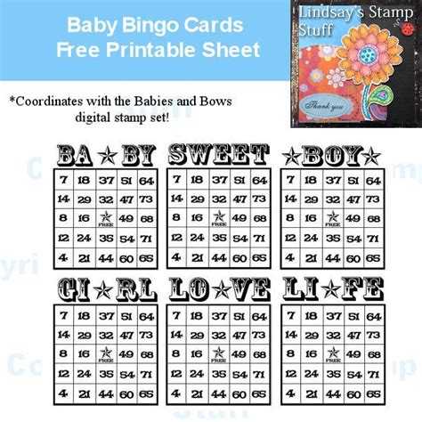 And there are two ways to play: baby bingo cards free printable sheet download | SVG files and other Printables | Pinterest ...