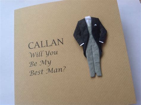 Personalised Will You Be My Best Man Card Groomsman Usher Page Boy