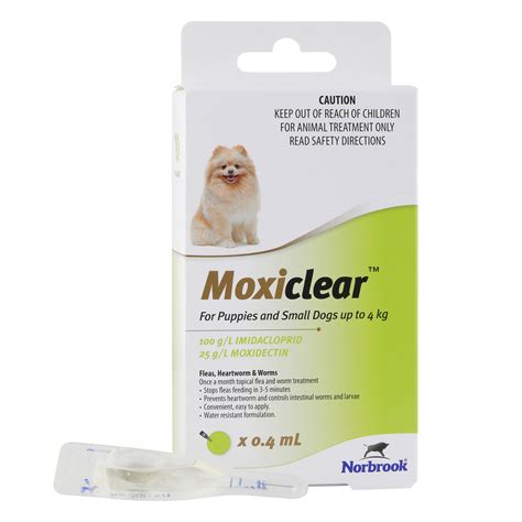 Buy Moxiclear For Extra Small Dogs Up To 4 Kg Lime 3 Pack Online