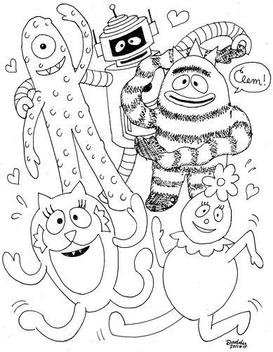 Yo Gabba Gabba Coloring Pages Plex